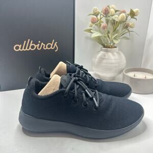 Allbirds Wool Runner-up Mizzles Water-Repellent Sneakers Medium Black Men 9 NWB